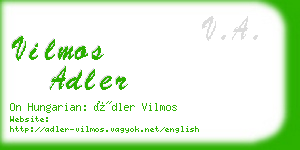 vilmos adler business card